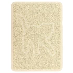 Gibson Everyday Pet Elements 18.5 x 13.78 Inch Cat Silhouette Placemat in Tan