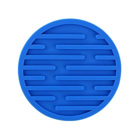 1pc Silicone Mat Heat Resistant Cup Mat Coasters Round Non-slip Table Placemat Tools - Blue