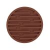 1pc Silicone Mat Heat Resistant Cup Mat Coasters Round Non-slip Table Placemat Tools - Coffee