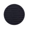 1pc Silicone Mat Heat Resistant Cup Mat Coasters Round Non-slip Table Placemat Tools - Black