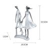 NORTHEUINS Resin Family Statues Nordic Creative Abstract Figurines for Interior Home Living Room Desktop Decoration Accessories - Family Statue