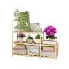 Wooden Multi-Tiered Plant Stand Perfect for Indoor and Outdoor Flower Display - A9