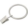 10 Pack Curtain Rings with Clips, Curtain Clip Rings Hooks, Drape Sliding Eyelet Rings - Silver - 32mm