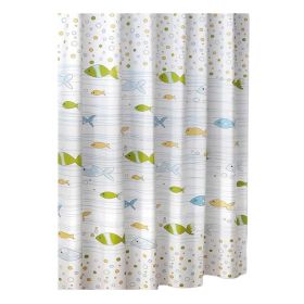 Colorful Fish PEVA Bathroom Shower Curtain Waterproof Shower Curtain Bathroom Decoration, 71x71inch - Default