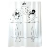 Couples PEVA Bathroom Shower Curtain Waterproof Shower Curtain Bathroom Decoration, 71x71inch White - Default