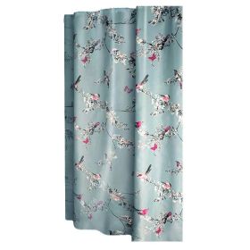 Flower and Bird Shower Curtain Waterproof Bathroom Curtain, 180x180 cm - Default