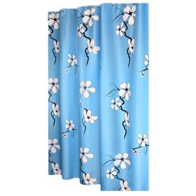 Flower Shower Curtains Blue Shower Curtain Waterproof Curtain, 180x180 cm - Default