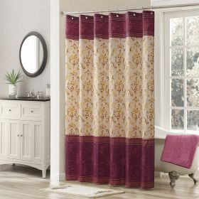 Muwago Luxury Royal Scroll Style Shower Curtain Colorful Waterproof Mildew Proofing Fabric Bathing Cover Aethetic Bathroom Decor - W72"*H72"