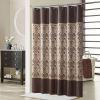 Muwago Sterling Chocolate Farmhouse Style Bathroom Curtain Polyester Waterproof Fabric Bathing Cover Brown Shower Curtain - W72"*H72"