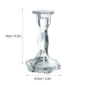 Glass Candle Holder Candlestick Wedding Centerpiece Candle Holders Romantic Wedding Centerpieces For Tables Wedding Home Decor - 16x8cm2 - CN