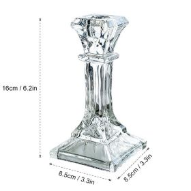 Glass Candle Holder Candlestick Wedding Centerpiece Candle Holders Romantic Wedding Centerpieces For Tables Wedding Home Decor - 16x8cm3 - CN