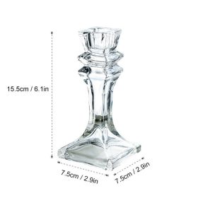 Glass Candle Holder Candlestick Wedding Centerpiece Candle Holders Romantic Wedding Centerpieces For Tables Wedding Home Decor - 15.5x8cm1 - CN
