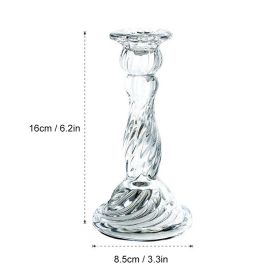 Glass Candle Holder Candlestick Wedding Centerpiece Candle Holders Romantic Wedding Centerpieces For Tables Wedding Home Decor - 16x8cm - CN