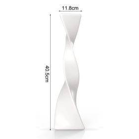 Creative Floor Vase Tall Ceramic Vase Black And White Nordic Simple Spiral Vase Living Room Desktop Ceramic Ornaments Home Decor - Basic white - China