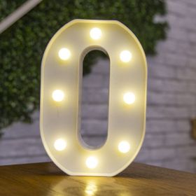 Alphabet Letter LED Lights Luminous Number Lamp Decor Battery Night Light for home Wedding Birthday Christmas party Decoration - O