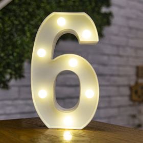 Alphabet Letter LED Lights Luminous Number Lamp Decor Battery Night Light for home Wedding Birthday Christmas party Decoration - 6