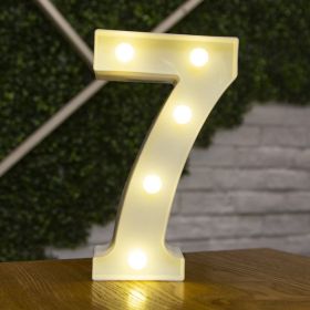Alphabet Letter LED Lights Luminous Number Lamp Decor Battery Night Light for home Wedding Birthday Christmas party Decoration - 7