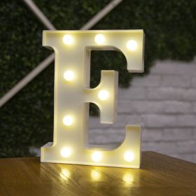 Alphabet Letter LED Lights Luminous Number Lamp Decor Battery Night Light for home Wedding Birthday Christmas party Decoration - E