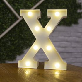 Alphabet Letter LED Lights Luminous Number Lamp Decor Battery Night Light for home Wedding Birthday Christmas party Decoration - X