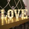 Alphabet Letter LED Lights Luminous Number Lamp Decor Battery Night Light for home Wedding Birthday Christmas party Decoration - A