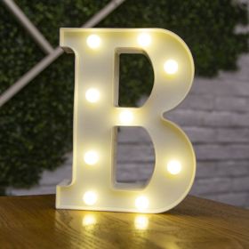 Alphabet Letter LED Lights Luminous Number Lamp Decor Battery Night Light for home Wedding Birthday Christmas party Decoration - B