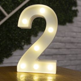 Alphabet Letter LED Lights Luminous Number Lamp Decor Battery Night Light for home Wedding Birthday Christmas party Decoration - 2