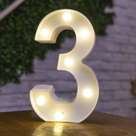Alphabet Letter LED Lights Luminous Number Lamp Decor Battery Night Light for home Wedding Birthday Christmas party Decoration - 3