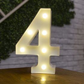 Alphabet Letter LED Lights Luminous Number Lamp Decor Battery Night Light for home Wedding Birthday Christmas party Decoration - 4