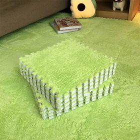 Living Room Carpet Tiles Interlocking Level Loop Square Carpet Tiles Area Rugs Play Mat - Green - 30pcs