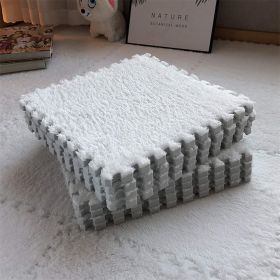 Living Room Carpet Tiles Interlocking Level Loop Square Carpet Tiles Area Rugs Play Mat - Light Gray - 15pcs