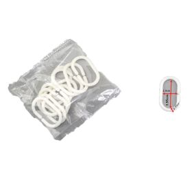10-12 PCS C-type Plastic Shower Curtain Ring Hooks - S
