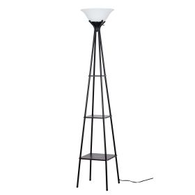 69" Metal Etagere Floor Lamp;  Charcoal Finish - LED Bulb Included