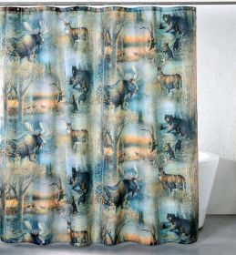 Deer & Moose Shower Curtain - 017-2009