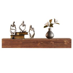 48" Rustic Wood Fireplace Mantel , Wall-Mounted & Floating Shelf for Home Decor - as Pic