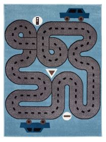 Home Decor Indoor/Outdoor Accent Rug Whimsical  Stylish Classic Pattern Design - Blue - 3'6" X 5'6"