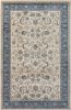 Stylish Classic Pattern Design Traditional Floral Filigree Bordered Area Rug - Beige|Ivory|Blue - 2' X 3'