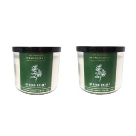 Bath and Body Works Aromatherapy 3 Wick Candle, 14.5 Oz, Eucalyptus Spearmint (2 Pack) - Bath & Body Works