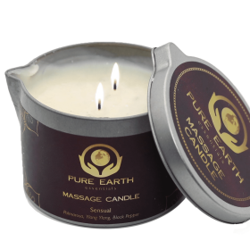 Pure Earth Essentials - Sensual Massage Oil Candles for Couples and Home Spa (6 oz) - PURE EARTH essentials