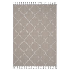 4X6 Ivory /Trellis Indoor/Outdoor Area Rug - as Pic