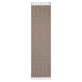NAAR Guros Collection 2X8 Natural /Traditional Indoor/Outdoor Area Rug - as Pic