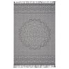 4X6 Gray/White /Medallion Indoor/Outdoor Area Rug - as Pic