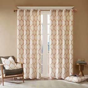 Metallic Geo Embroidered Curtain Panel(Only 1 Pc Panel) - as Pic
