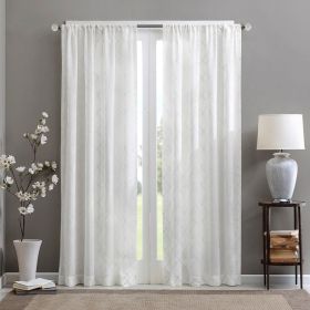 Diamond Sheer Window Curtain Panel(Only 1 Pc Panel) - as Pic