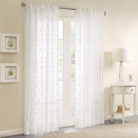 Sheer Embroidered Window Curtain(Only 1 Pc Panel) - as Pic