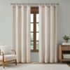 Faux Linen Tab Top Fleece Lined Curtain Panel(Only 1 Pc Panel) - as Pic