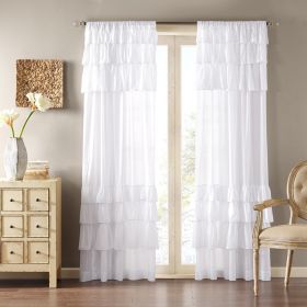 Cotton Oversized Ruffle Curtain Panel(Only 1 Pc Panel) - as Pic