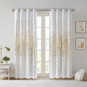 Grommet Top Metallic Animal Printed Total Blackout Curtain(Only 1 Pc Panel) - as Pic