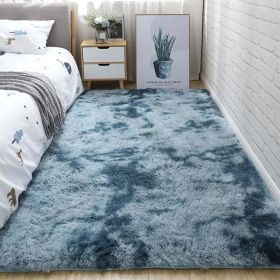 Soft Fluffy Area Rug for Bedroom and Living Room - Tie-dye Dark Blue - 31.5*78.74inch