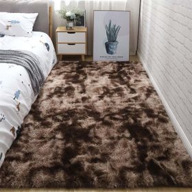 Soft Fluffy Area Rug for Bedroom and Living Room - Tie Dye Coffee - 31.5*78.74inch