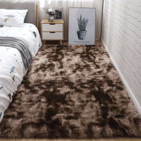 Soft Fluffy Area Rug for Bedroom and Living Room - Tie Dye Coffee - 31.5*62.99inch